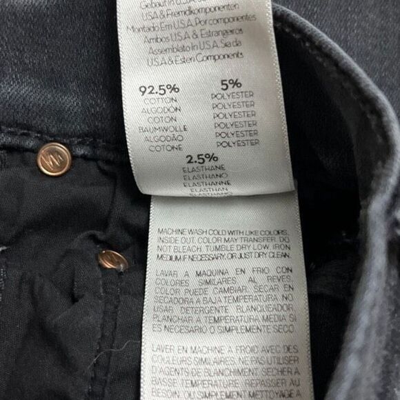 Mother Denim The Insider Crop Black Bootcut Flare Jeans in Not Guilty Size 24 - Picture 8 of 16